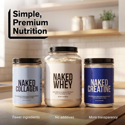 NAKED Nutrition Grass Fed Whey Protein Powder 2 lb
