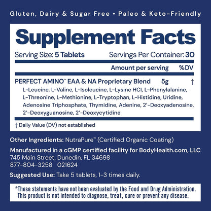 BodyHealth PerfectAmino Essential Amino Acids Tablets