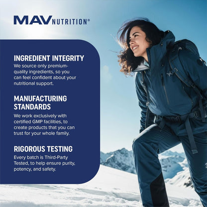 MAV Nutrition Triple Strength DHA Omega-3 Fish Oil Supplement 3600mg Burpless