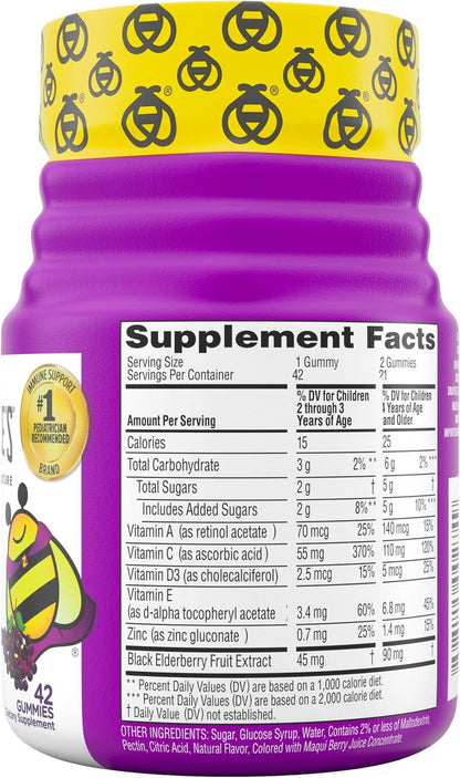 Zarbee's Kids Elderberry Immune Support Gummy Supplement