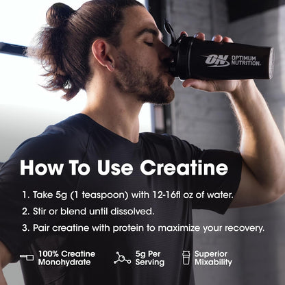 Optimum Nutrition Micronized Creatine Monohydrate Powder 5g Per Serving 120 Servings
