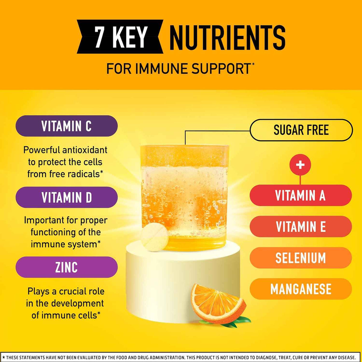 Airborne Immune Support Effervescent Tablets Zesty Orange 30 Count