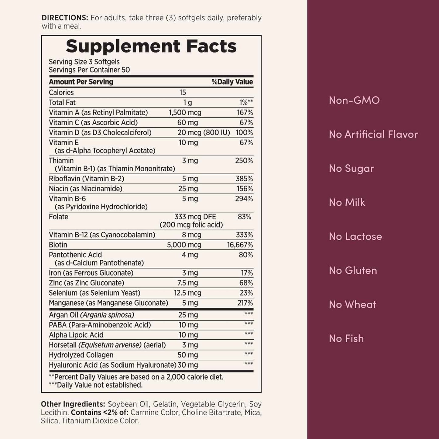 Nature's Bounty Advanced Hair, Skin & Nails 150 Rapid Release Softgels