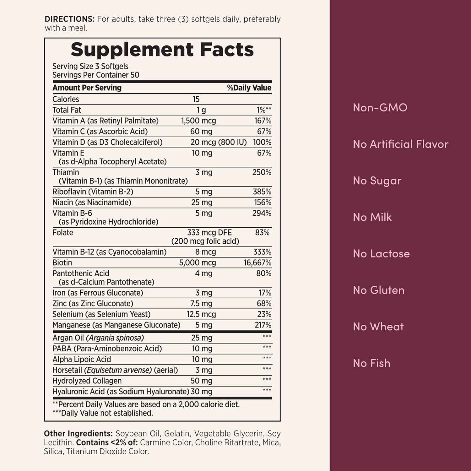 Nature's Bounty Advanced Hair, Skin & Nails 150 Rapid Release Softgels