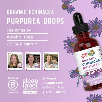 MARYRUTH'S Organic Echinacea Purpurea Immune Support Liquid Drops
