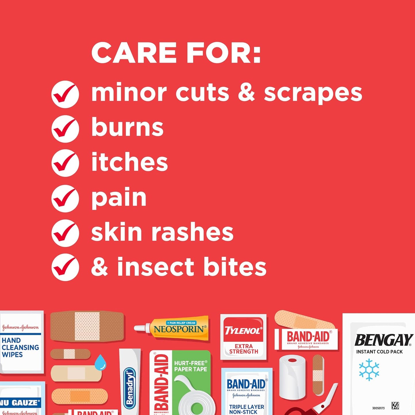 BAND-AID All-Purpose Portable Compact First Aid Kit 160 Piece Emergency Wound Care Essentials