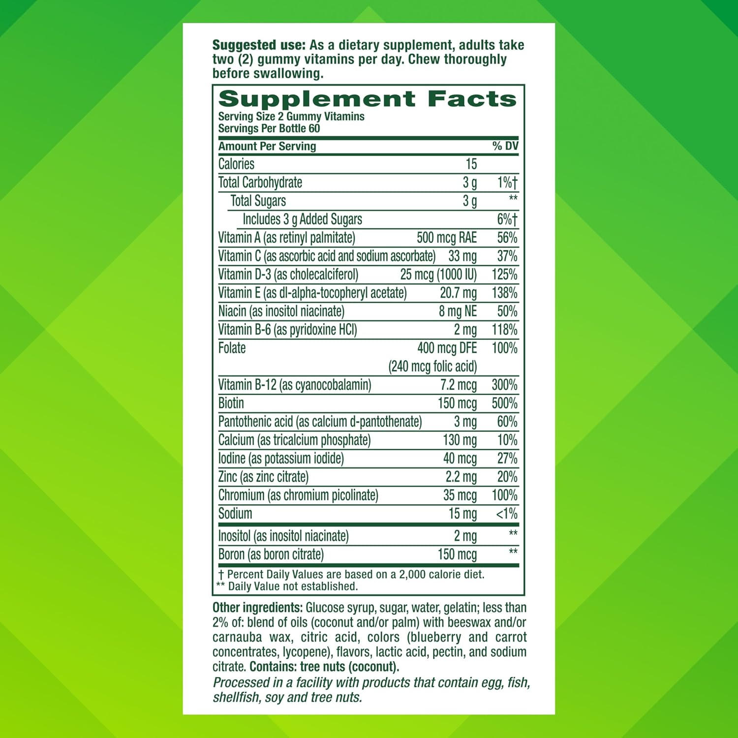 Vitafusion Adult Gummy Vitamins for Women Berry Flavor 120 Count
