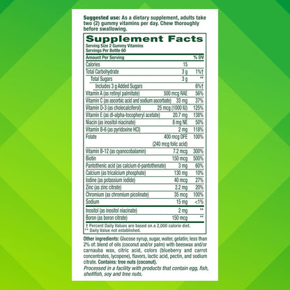 Vitafusion Adult Gummy Vitamins for Women Berry Flavor 120 Count