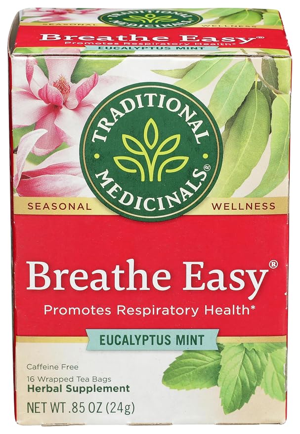 Traditional Medicinals Breathe Easy Respiratory Support Herbal Tea Bags