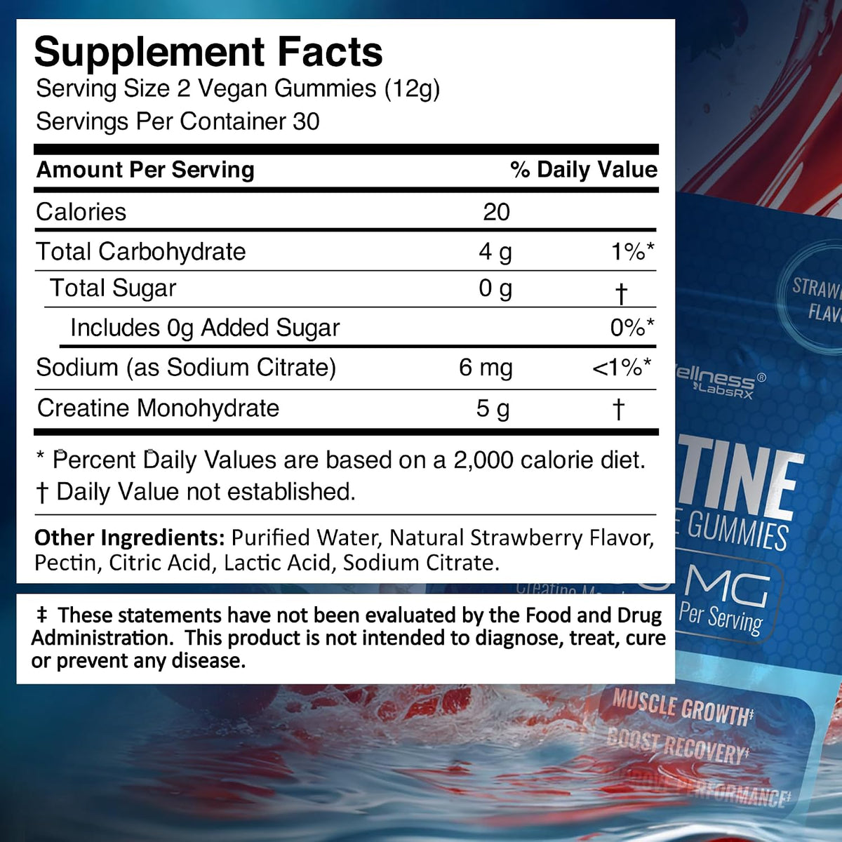 Creatine Monohydrate Gummies 30 Servings