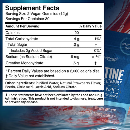 Creatine Monohydrate Gummies 30 Servings
