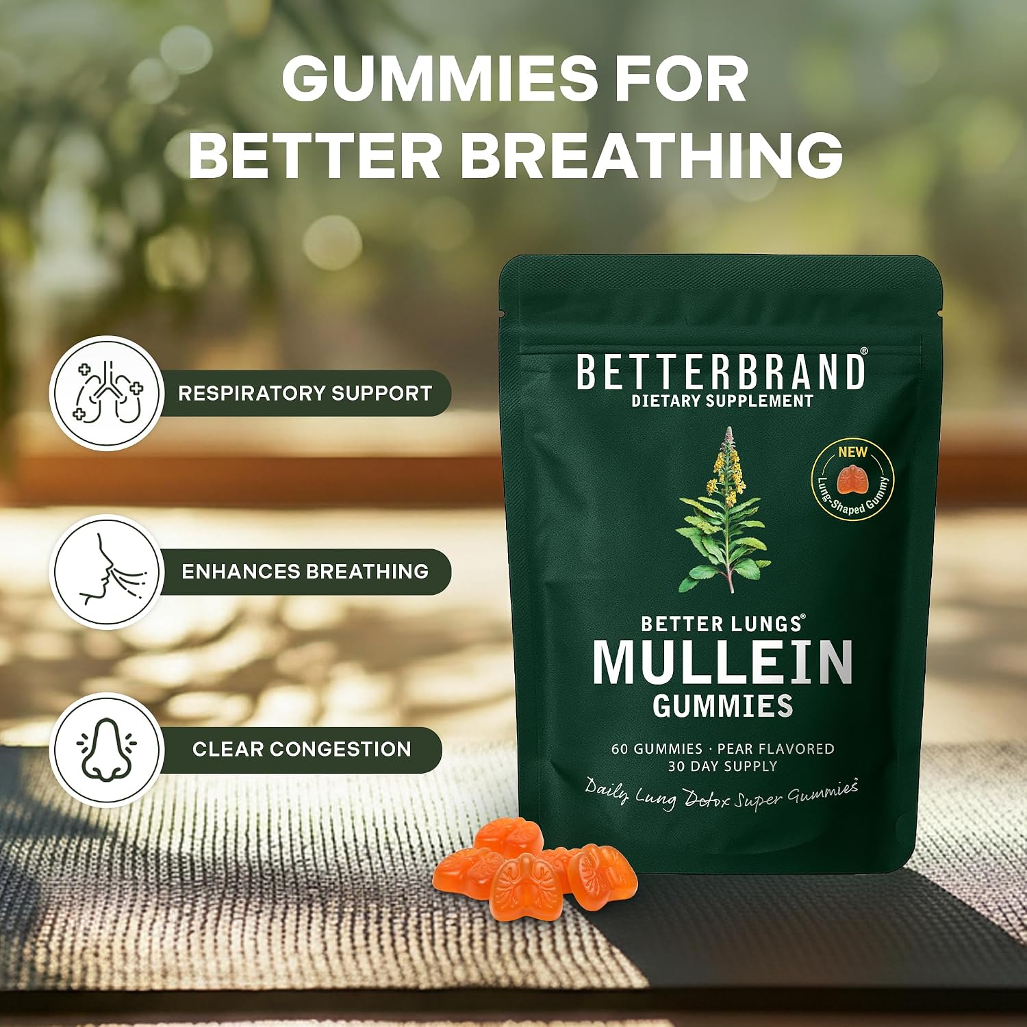 Betterbrand Mullein Respiratory Support Gummies