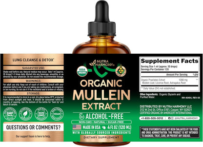 NUTRAHARMONY Mullein Leaf Respiratory Support Liquid