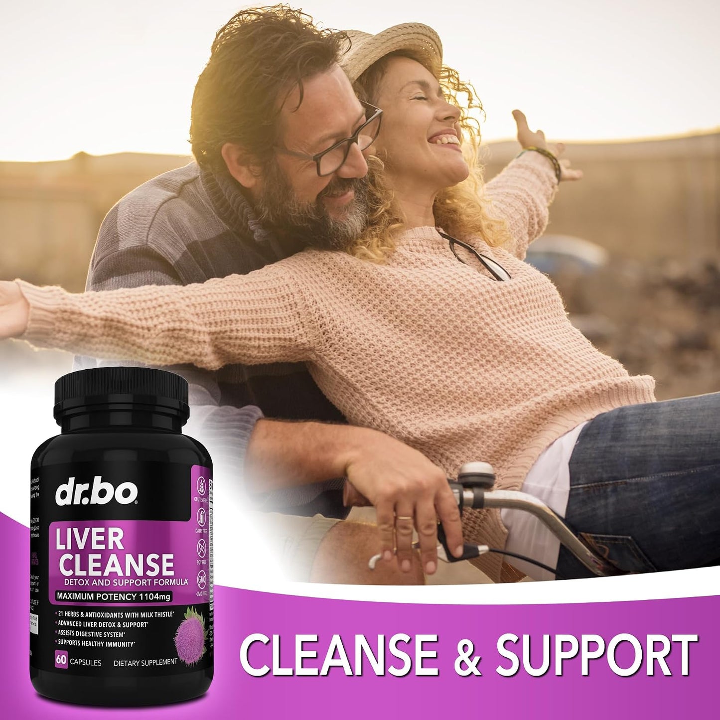 DR. BO Milk Thistle Liver Cleanse Detox Support Capsules