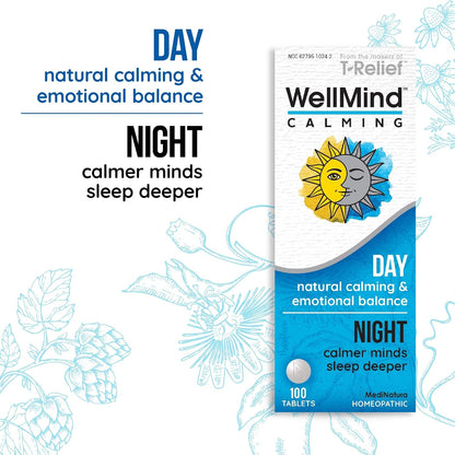 MediNatura WellMind Calming Stress Mood Support Tablets 100 Count