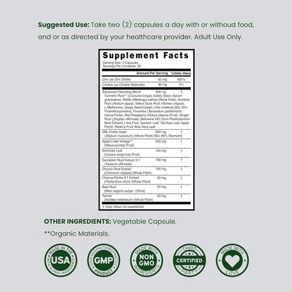 Dorado Nutrition Milk Thistle Liver Cleanse Detox Support Capsules