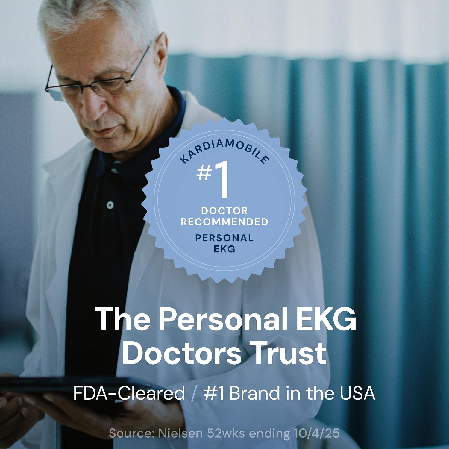 KardiaMobile 1-Lead EKG Monitor Medical-Grade FDA-Cleared Personal Heart Monitor Detects AFib & Arrhythmias 30 Second Results Works with Most Smartphones