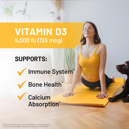 NatureWise Vitamin D3 5000IU Dietary Supplement Softgels