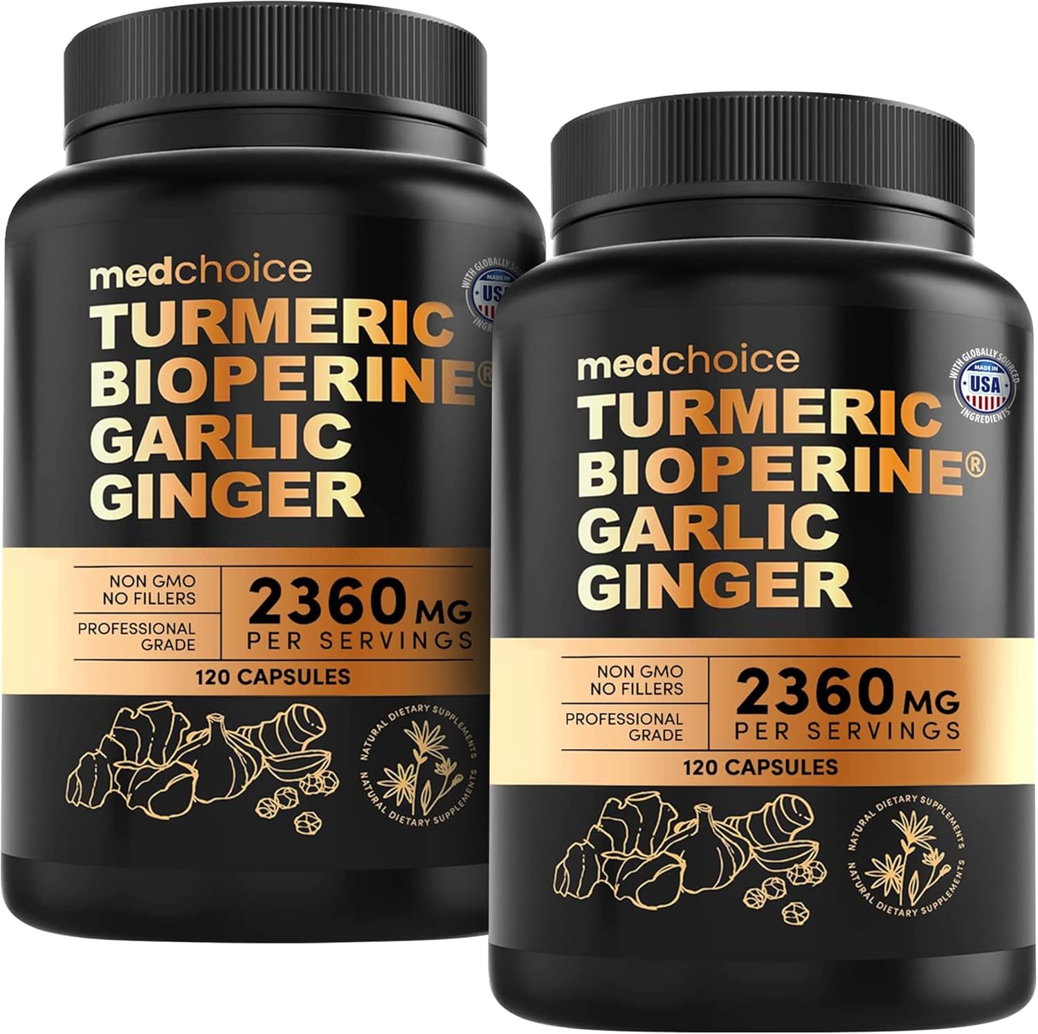 MedChoice 4-in-1 Turmeric Joint Support Supplement 2360mg 120ct