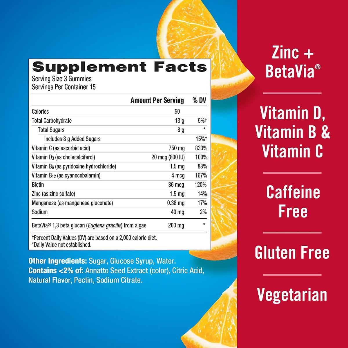 Emergen-C Vitamin C 750 mg Immune Support Dietary Supplement Gummies