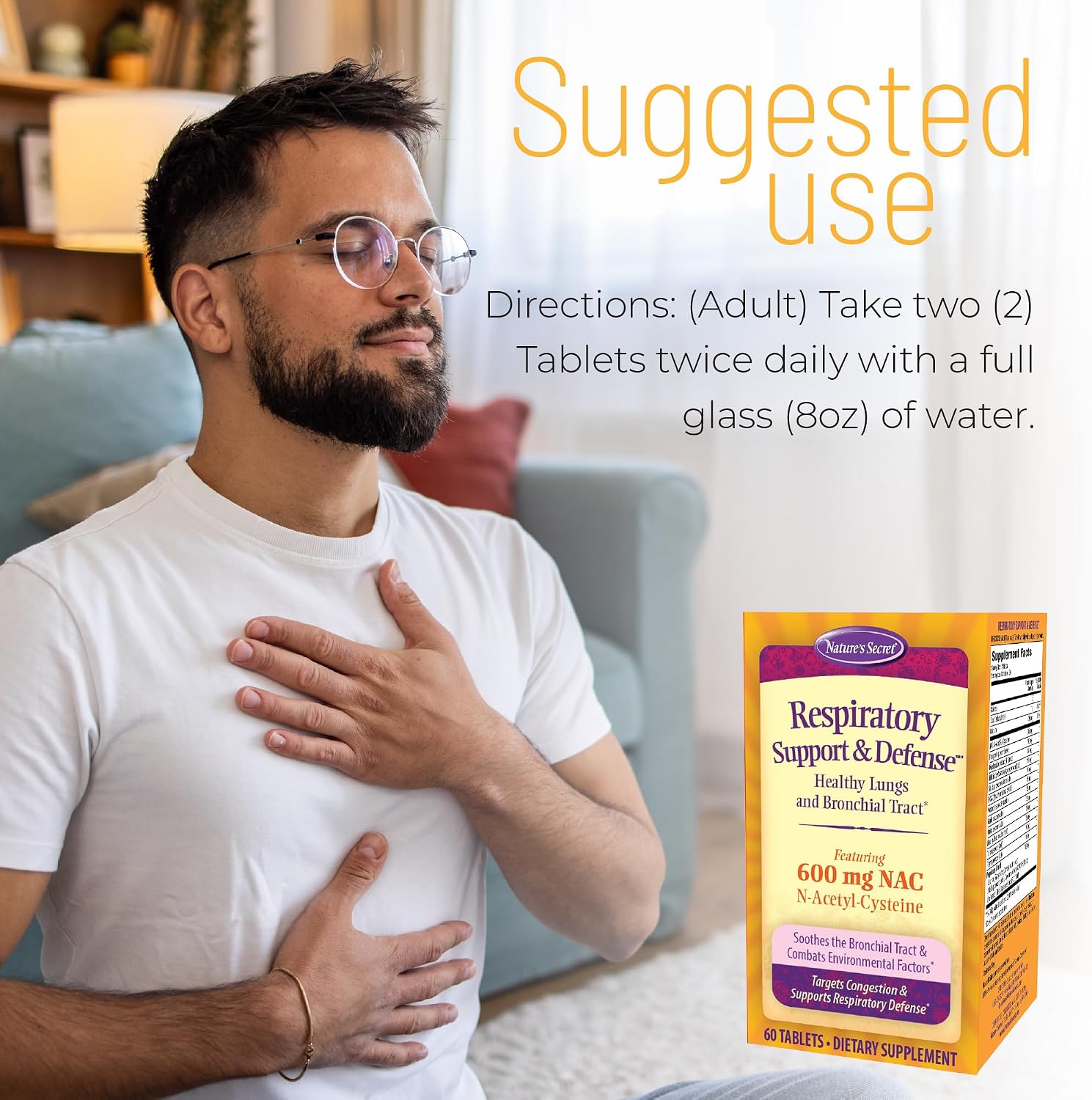 Nature's Secret Respiratory Support & Defense Tablets