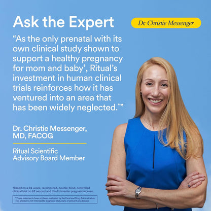 Ritual Prenatal Multivitamin With Omega-3 DHA Citrus 60 Capsules