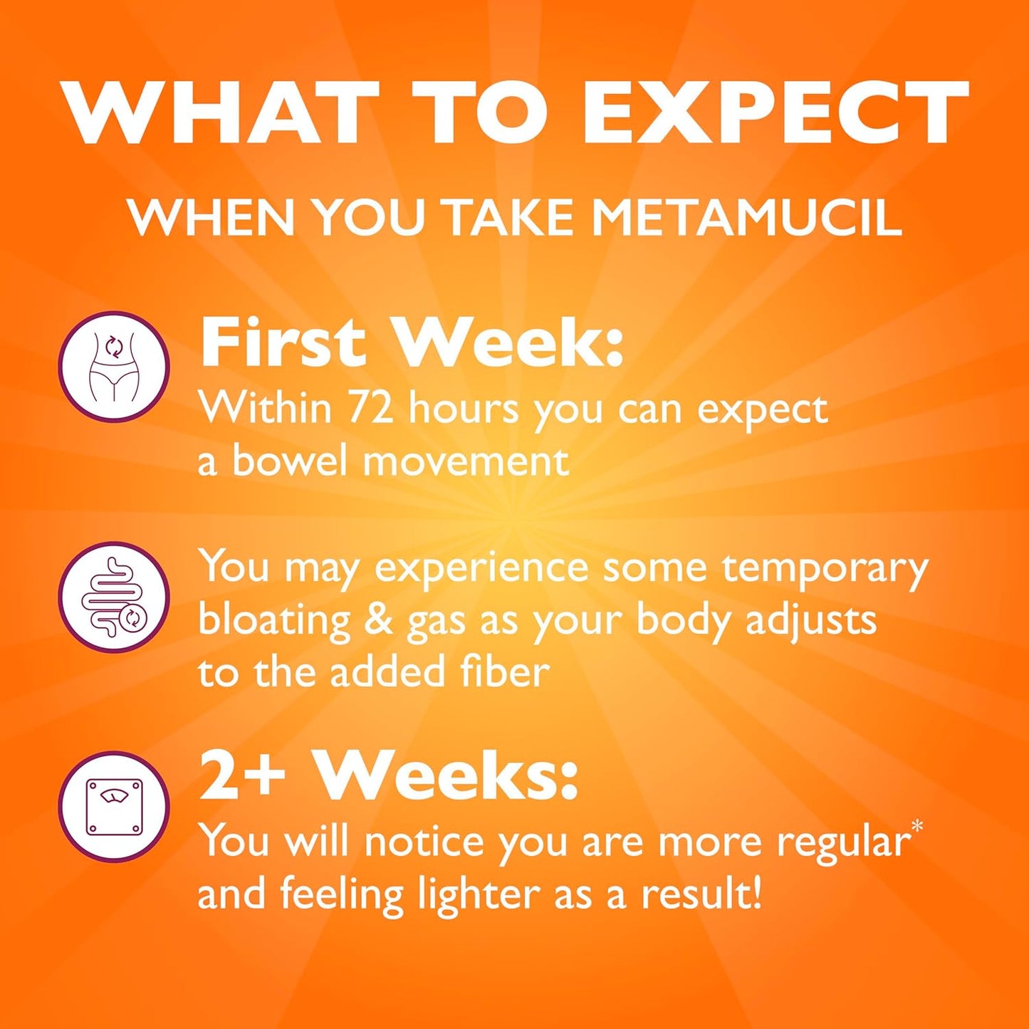 Metamucil Psyllium Husk Fiber Capsules 3-in-1 Supplement