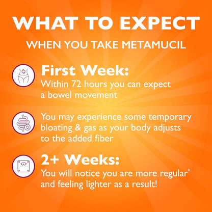 Metamucil Psyllium Husk Fiber Capsules 3-in-1 Supplement