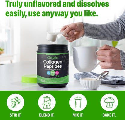 Orgain Hydrolyzed Collagen Peptides Dietary Supplement Powder