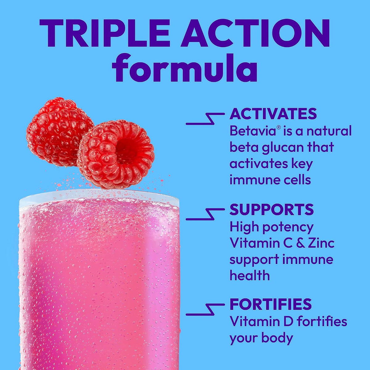 Emergen-C Immune+ Triple Action Immune Support Dietary Supplement Powder Packets
