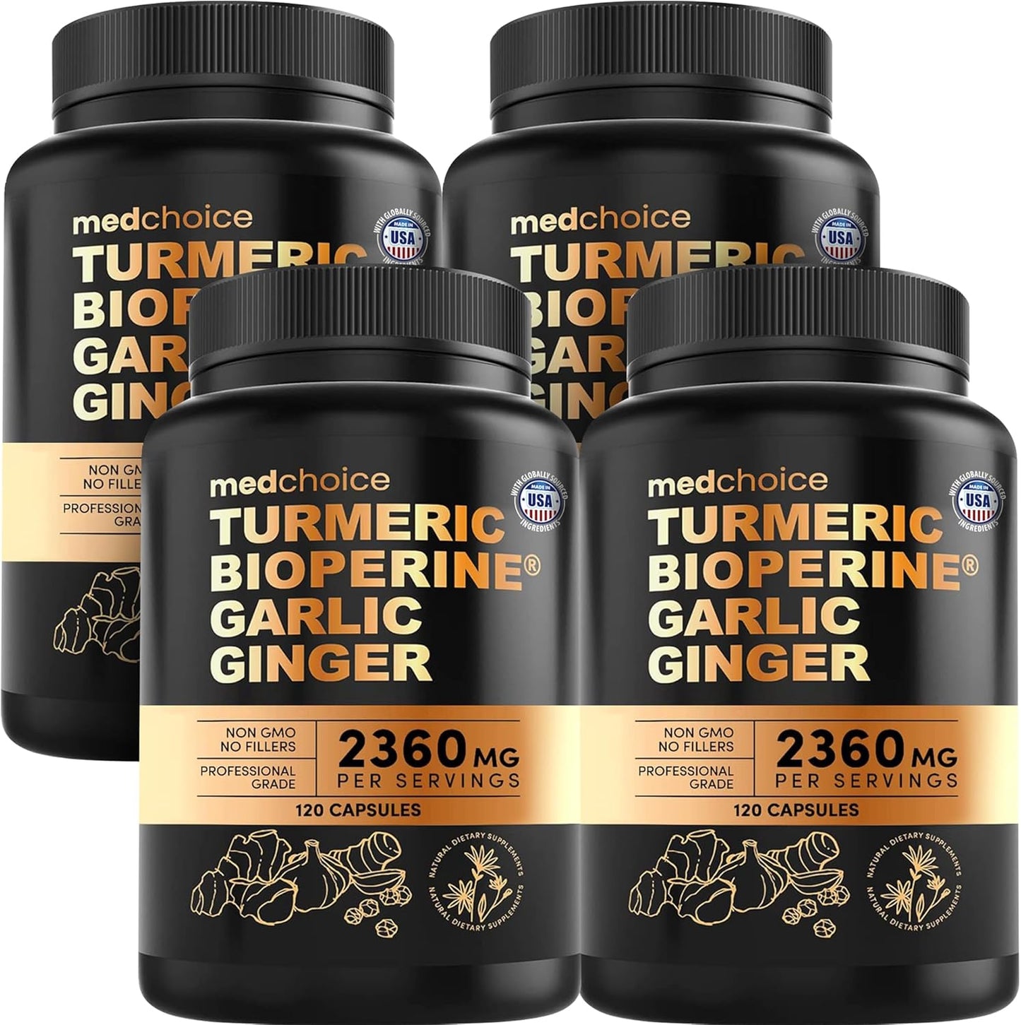 MedChoice 4-in-1 Turmeric Joint Support Supplement 2360mg 120ct