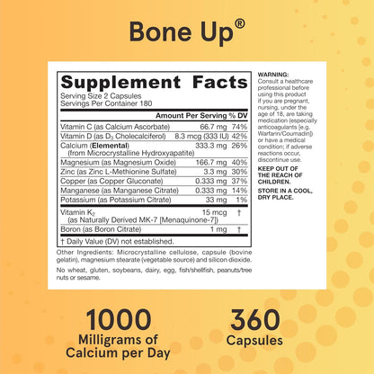 Jarrow Formulas BoneUp Bone Density Dietary Supplement Capsules