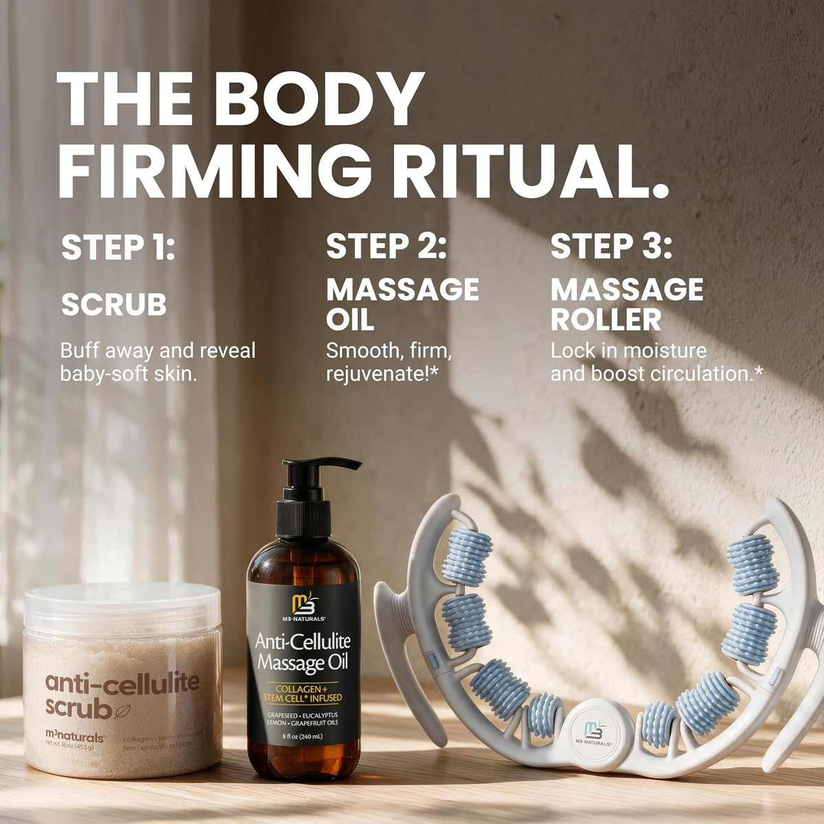M3 Naturals Firming Cellulite Massage Oil