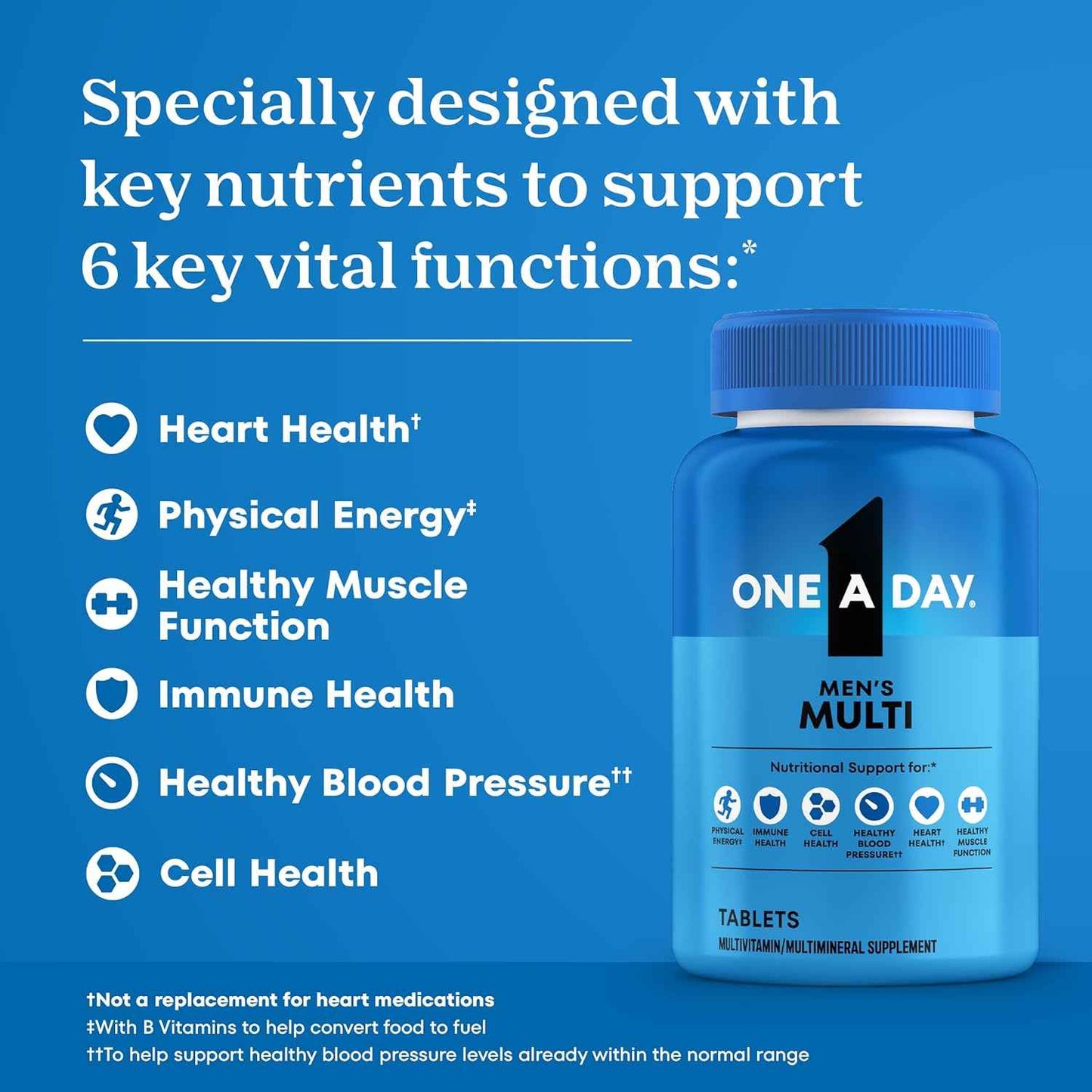 One A Day Men's Multivitamin with Vitamin D, Zinc, Folic Acid, 200 Count