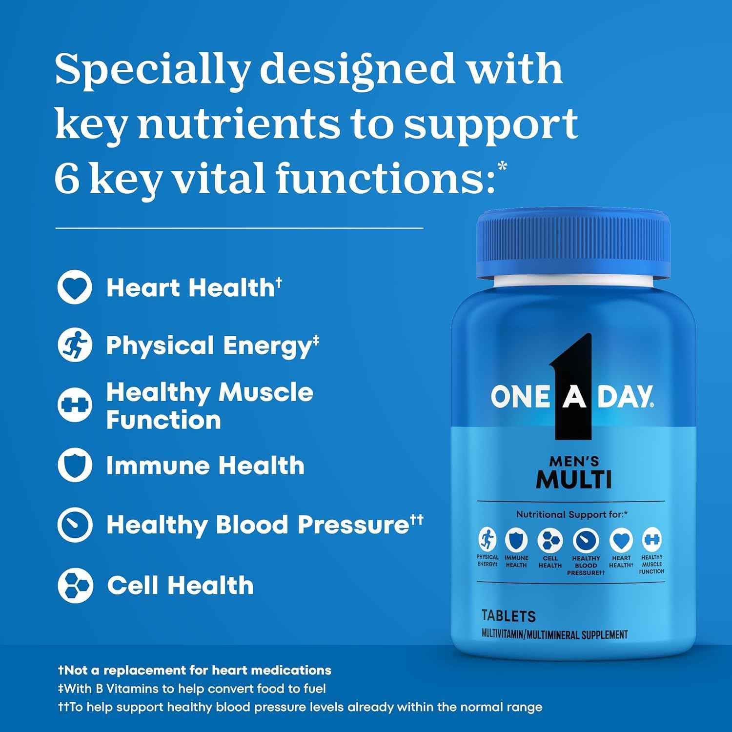 One A Day Men's Multivitamin with Vitamin D, Zinc, Folic Acid, 200 Count