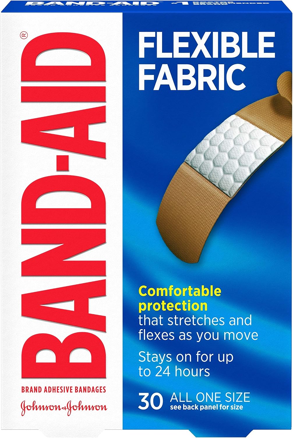 BAND-AID Flexible Fabric Adhesive Bandages All One Size 100 Count