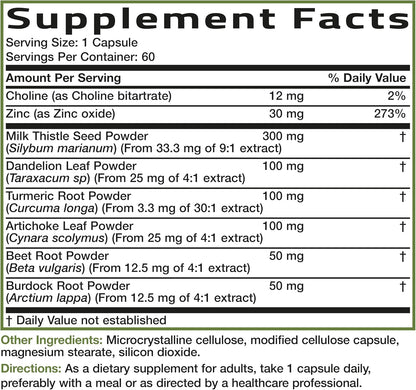 Bronson Milk Thistle Liver Detox Cleansing Formula Capsules