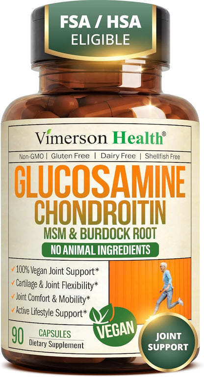 Vimerson Health Glucosamine Chondroitin MSM Joint Support Supplement 90 Count