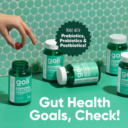 Goli Pre Pro Postbiotic Dietary Supplement Gummies