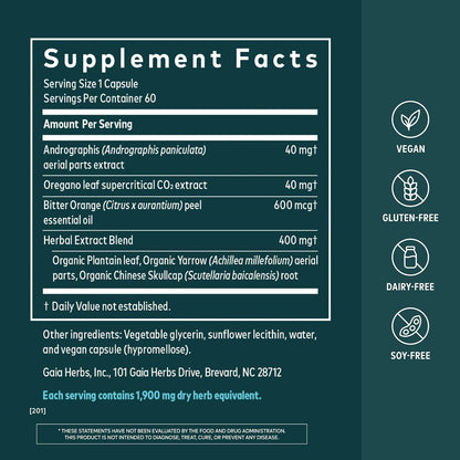 Gaia Herbs Sinus & Lung Supreme Respiratory Support Capsules