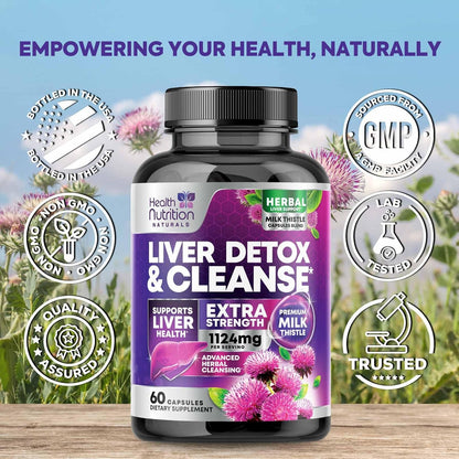 Health Nutrition Naturals Milk Thistle Liver Detox Support Capsules