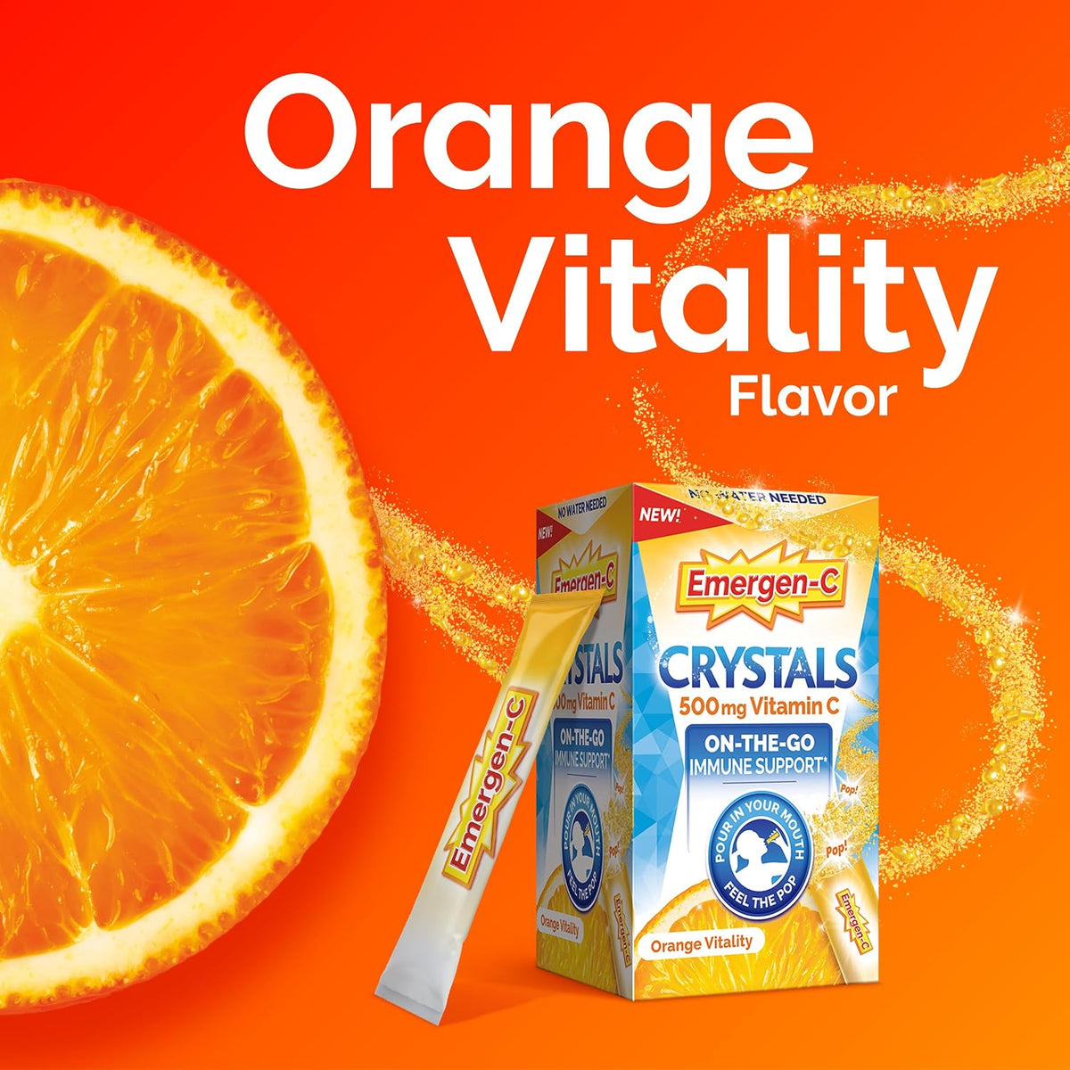 Emergen-C Vitamin C 500 mg Immune Support Crystals Packets
