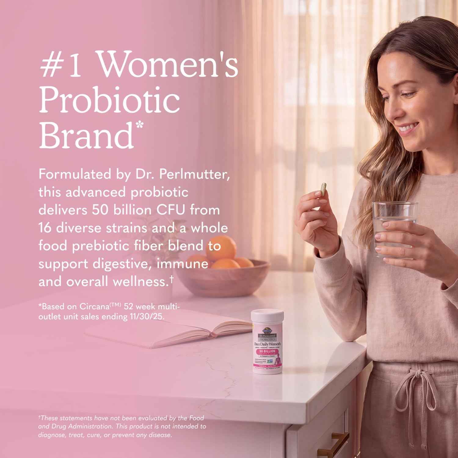 Garden of Life Dr. Formulated Once Daily Women's Probiotics 50 Billion CFU 30 Count