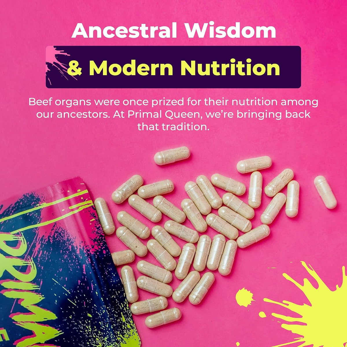 Primal Queen Grass Fed Beef Organ Supplement for Women