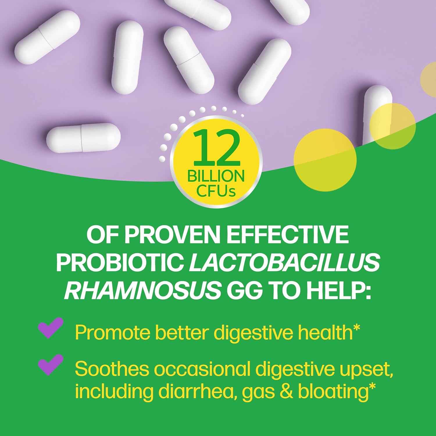 Culturelle Pro Strength Daily Probiotics Digestive Health 12 Billion CFUs 60 Count