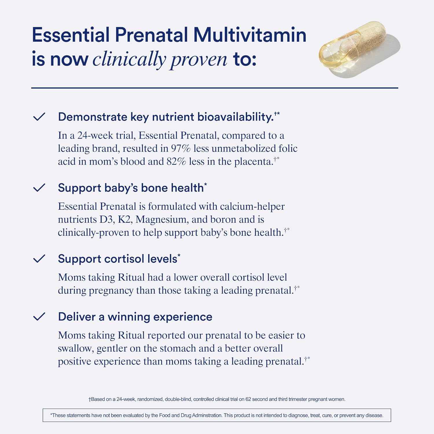 Ritual Prenatal Multivitamin With Omega-3 DHA Citrus 60 Capsules