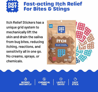 NATPAT Magic Patch Itch Relief Stickers 32 Count