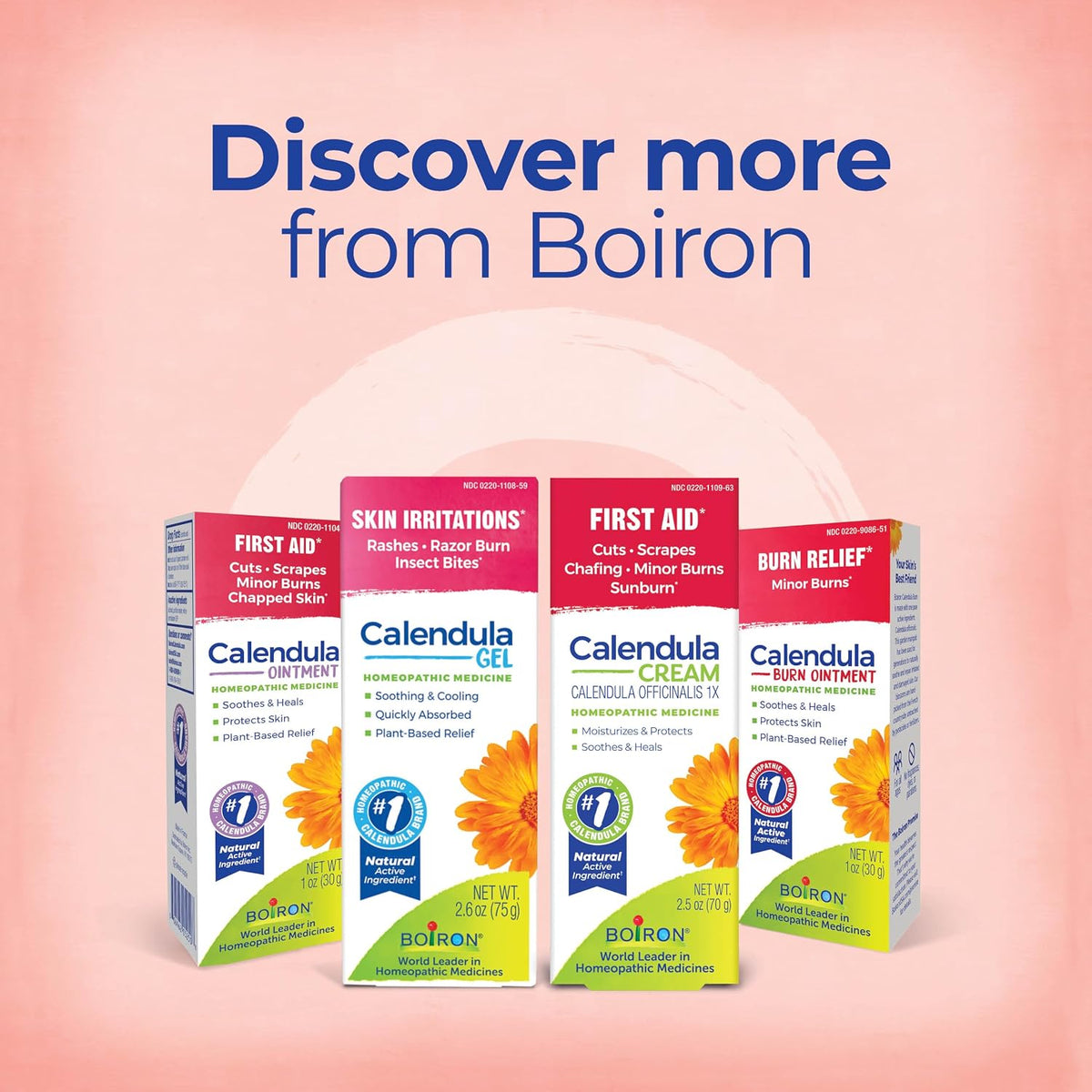 Boiron Calendula Cream for Skin Irritation Relief 2.5 oz
