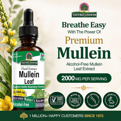 Nature's Answer Mullein Leaf Respiratory Support Liquid