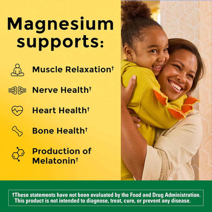 Nature Made Magnesium Glycinate 200 mg High Absorption Supplement 60 Capsules